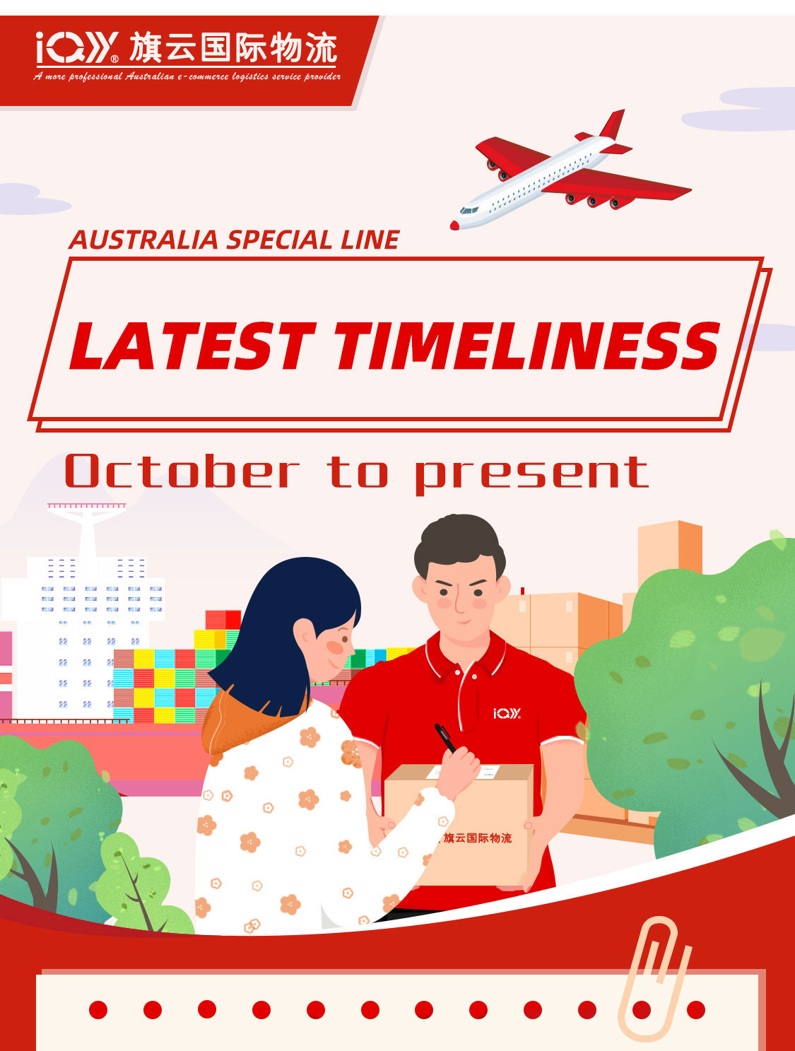 October Sydney, Melbourne, Brisbane sea freight delivery time